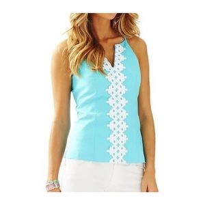 Lilly Pulitzer Annabelle Magnolia Lace Halter Top